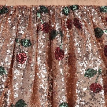 Girls Rose Gold Sequins Skirt