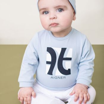 Baby Boys Blue Logo Hat