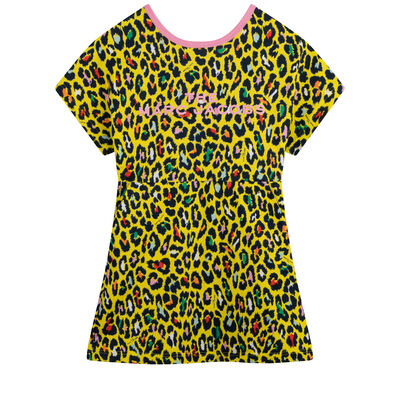 Girls Yellow Cheetah Logo Dress