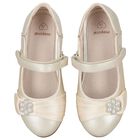 Girls Gold Embellished Shoes, 1, hi-res