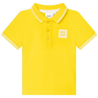 Younger Boys Yellow Logo Polo Shirt