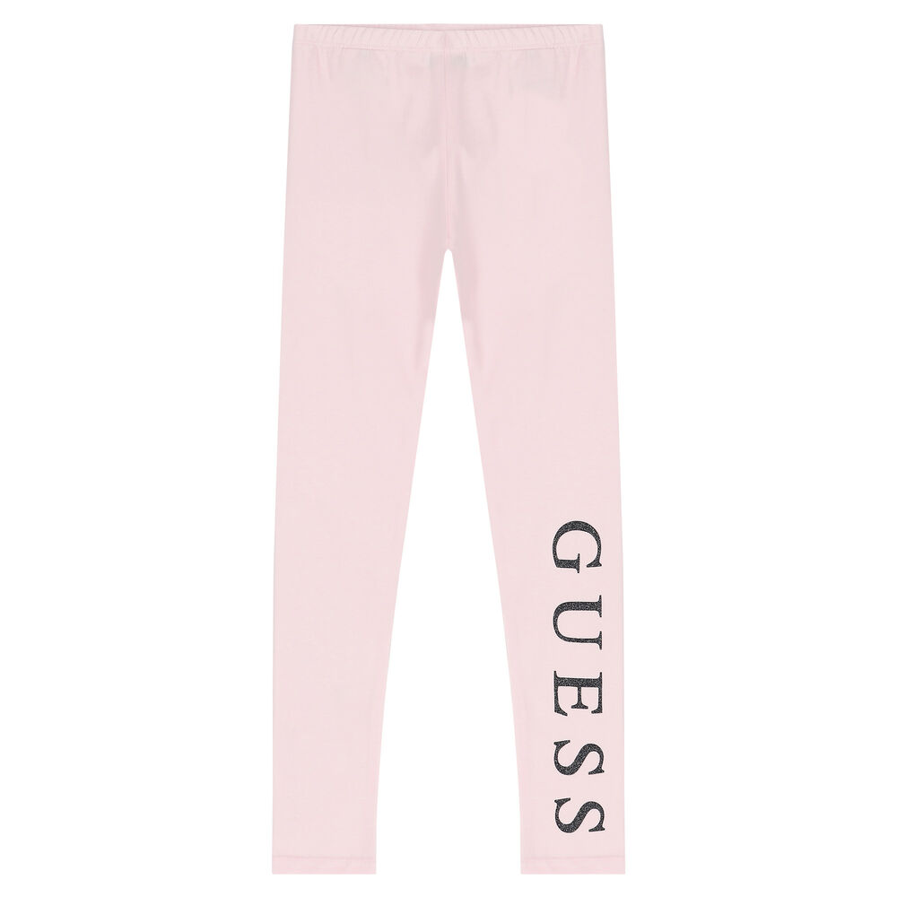 Guess Girls Pink Logo Leggings