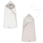 توب هودي بالشعار باللون البيج والعاجي ( ذو وجهين), 1, hi-res