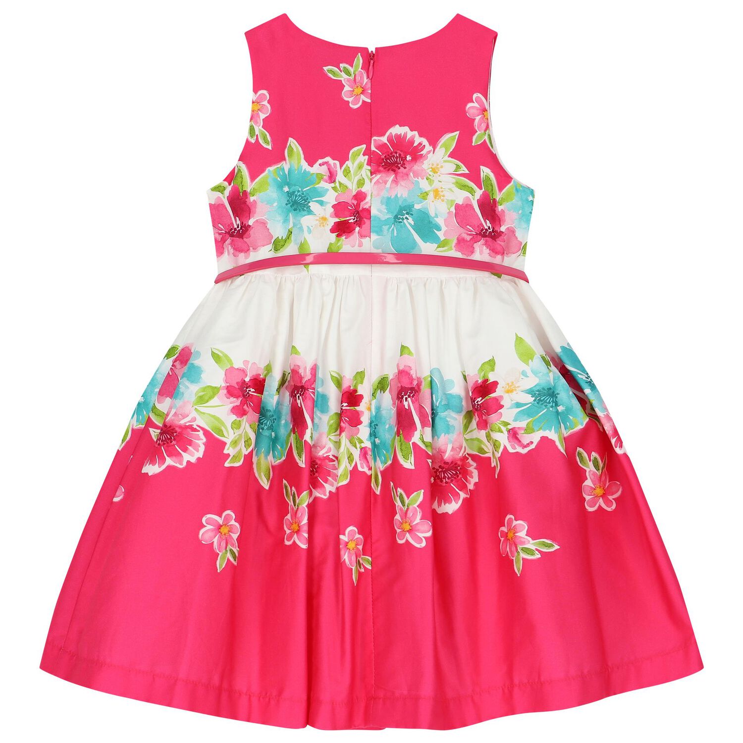 Girls Pink & White Floral Dress, 1, hi-res image number null