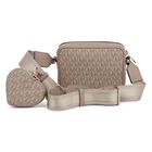 Girls Beige Logo Shoulder Bag, 1, hi-res