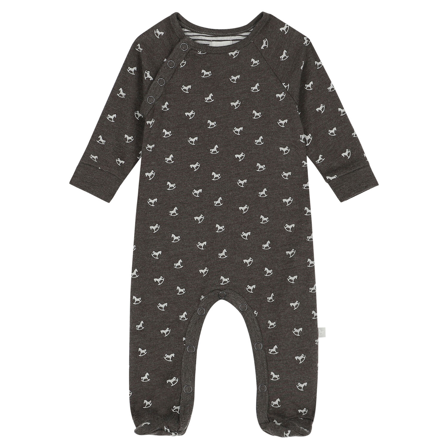 Grey Logo Babygrow, 1, hi-res