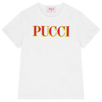 Girls White Logo T-Shirt