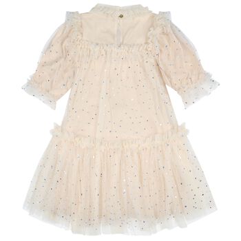 Girls Beige Embellished Tulle Myrtisa Dress