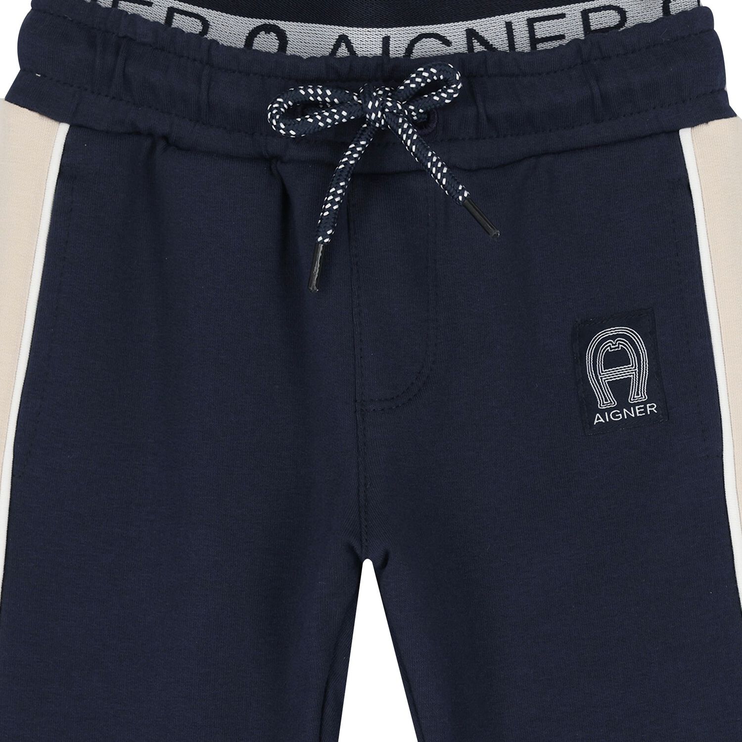 Younger Boys Navy Blue Logo Joggers, 1, hi-res image number null