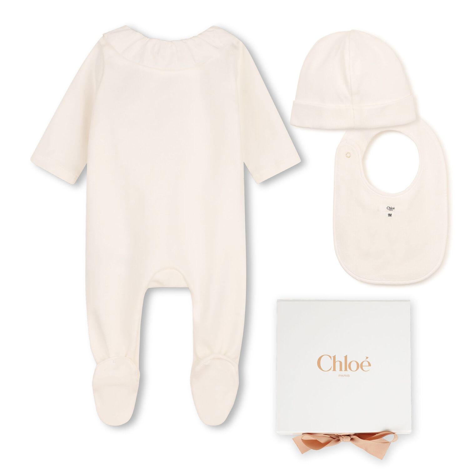 Baby Girls Ivory Babygrow Gift Set, 1, hi-res