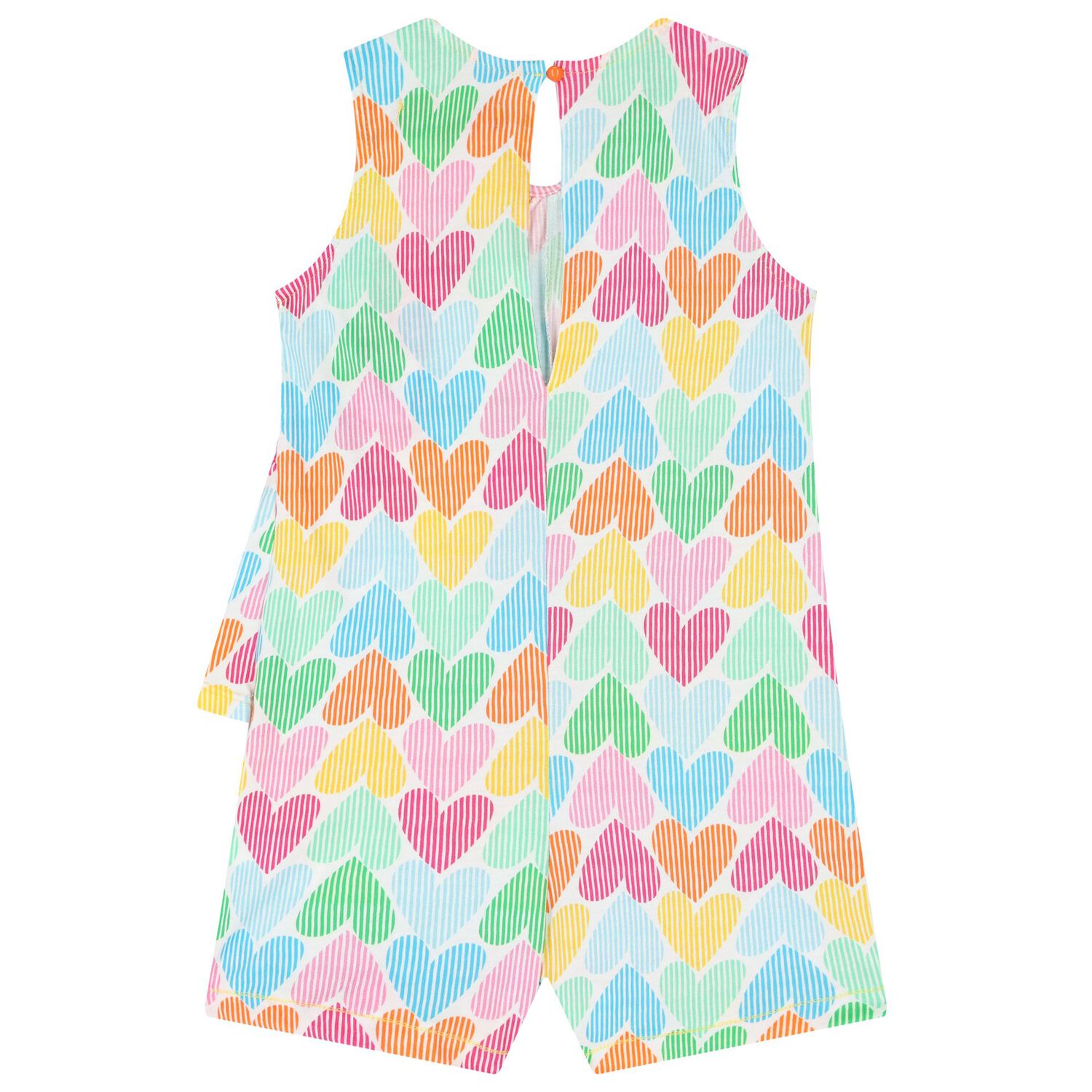 Girls Multi-Coloured Heart Playsuit, 1, hi-res image number null