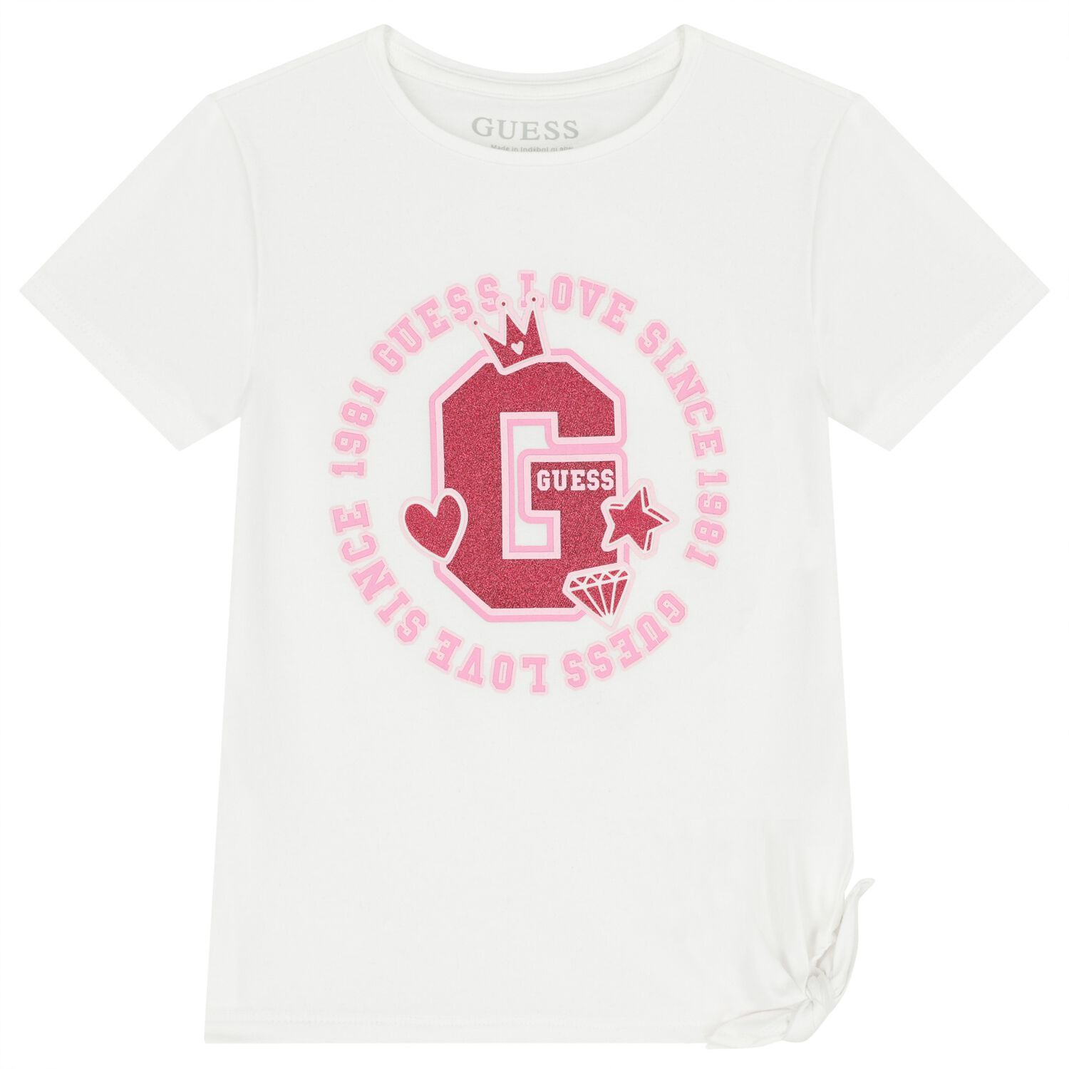 Girls White Logo T-Shirt, 1, hi-res