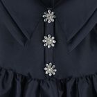 Girls Navy Blue Crystal Dress, 1, hi-res