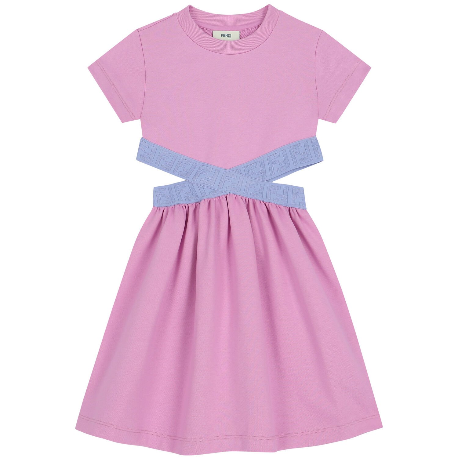 فستان بنات بالشعار باللون البنفسجي , 2, hi-res