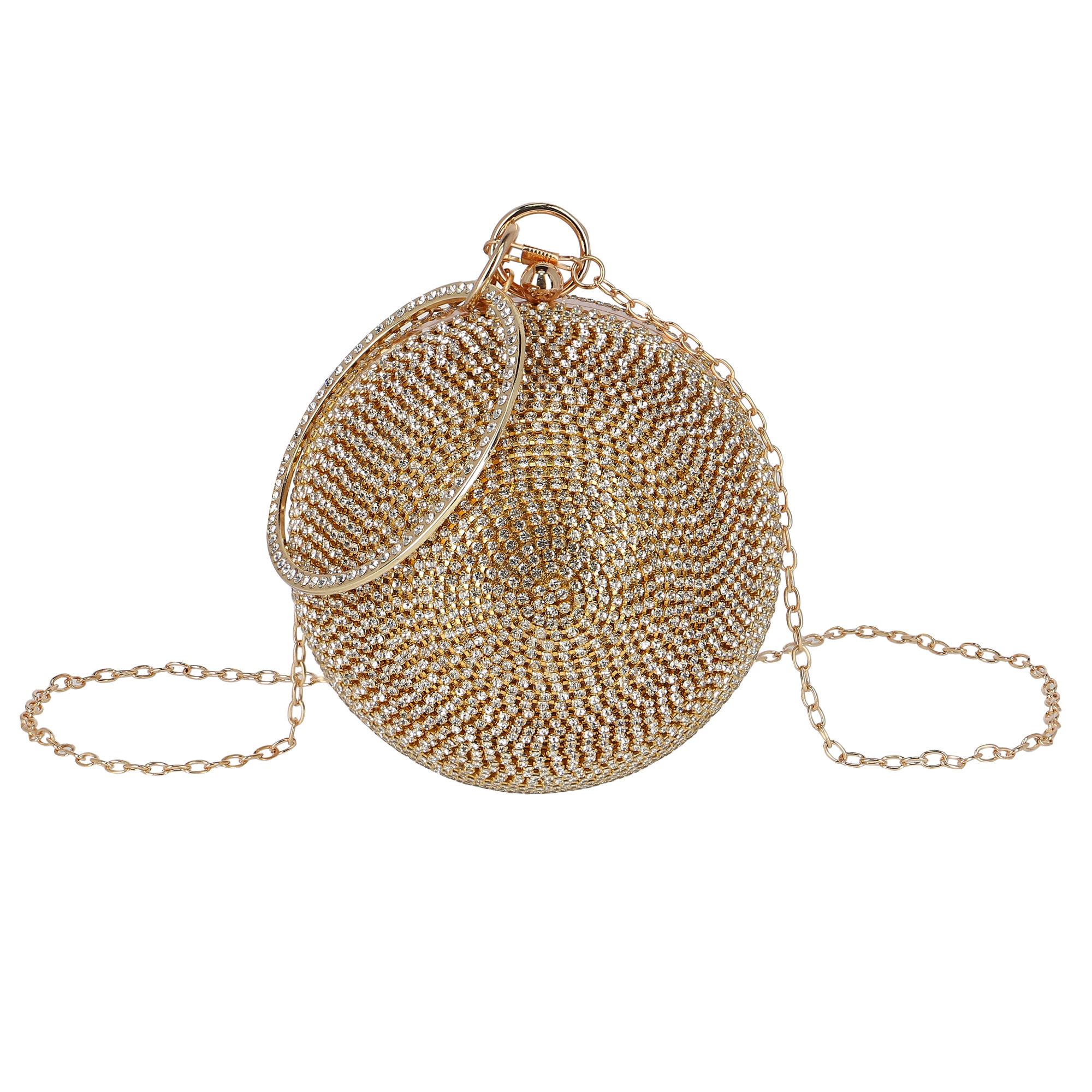 Junona Girls Gold Diamante Ball Bag Junior Couture Bahrain