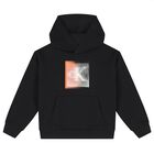 توب هودي أولاد بالشعار باللون الأسود , 1, hi-res