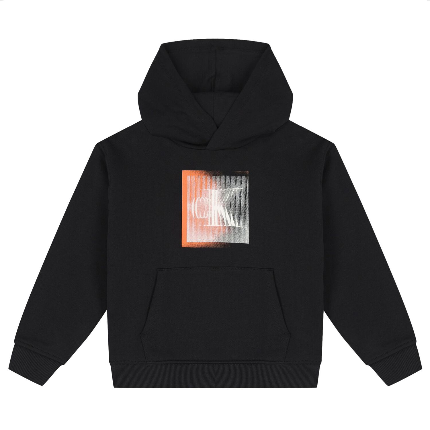 توب هودي أولاد بالشعار باللون الأسود , 1, hi-res image number null