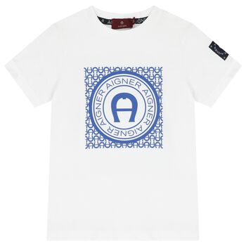 Boys White Logo T-Shirt