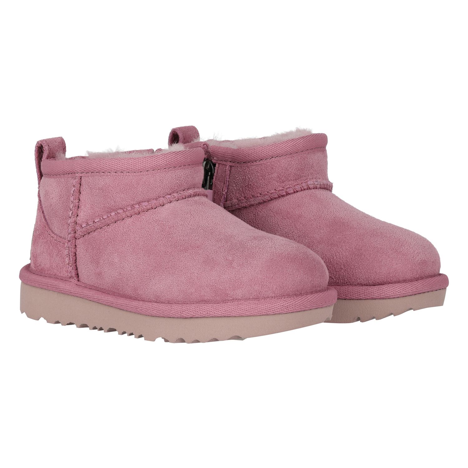 Younger Girls Pink Classic Ultra Mini Suede Boots, 1, hi-res image number null
