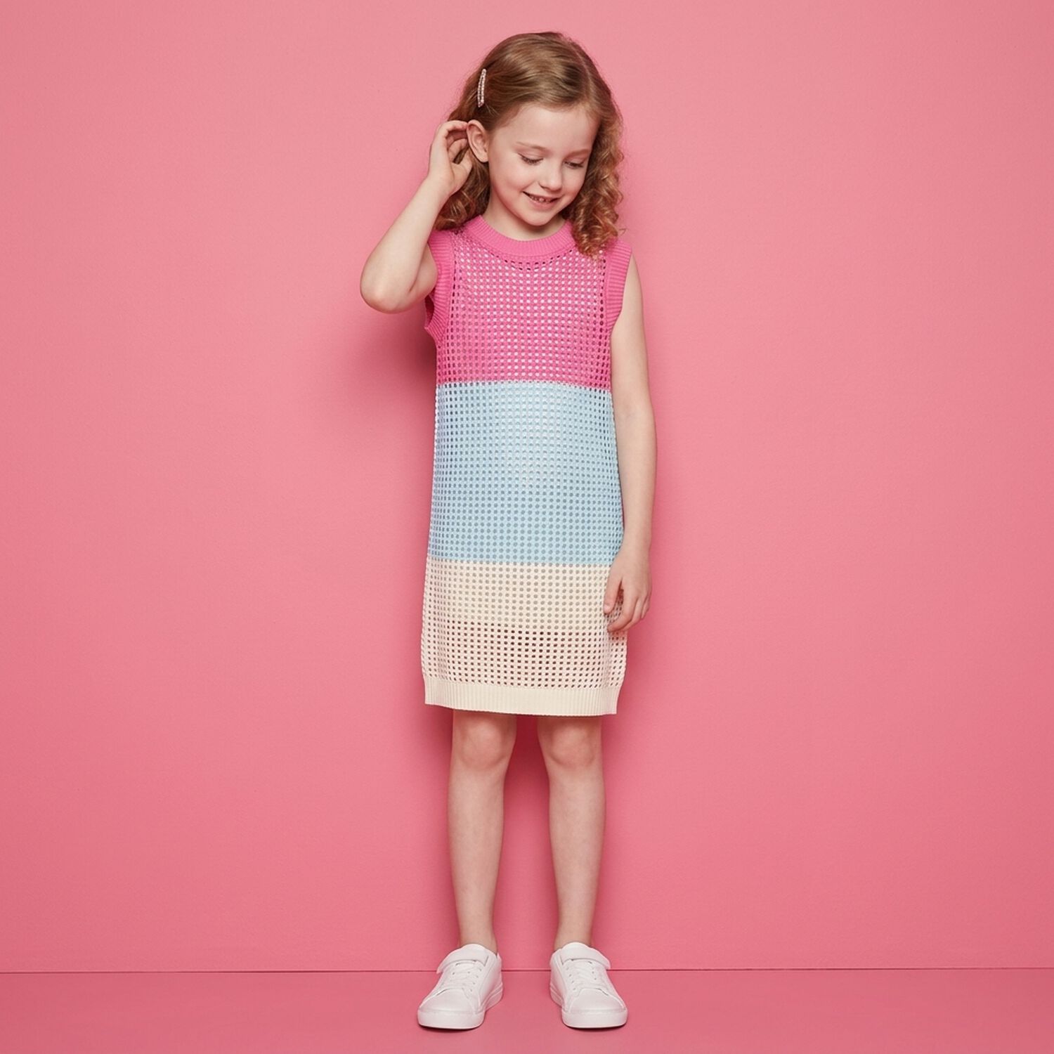 Girls Multi-Coloured Cover-Up Dress, 1, hi-res