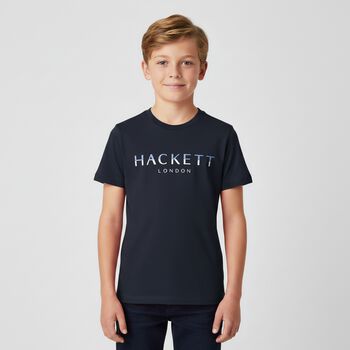Boys Navy Blue Logo T-Shirt