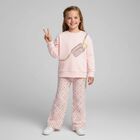 Girls Pink Crossbody Bag Sweatshirt, 2, hi-res