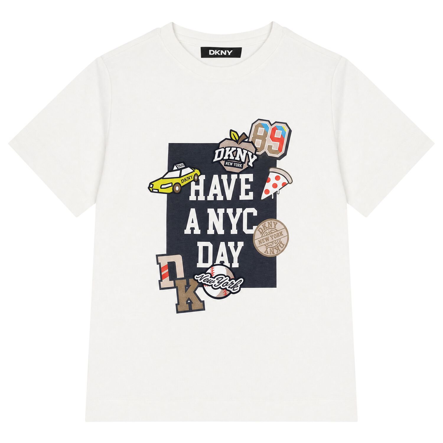Boys White Logo T-Shirt, 1, hi-res