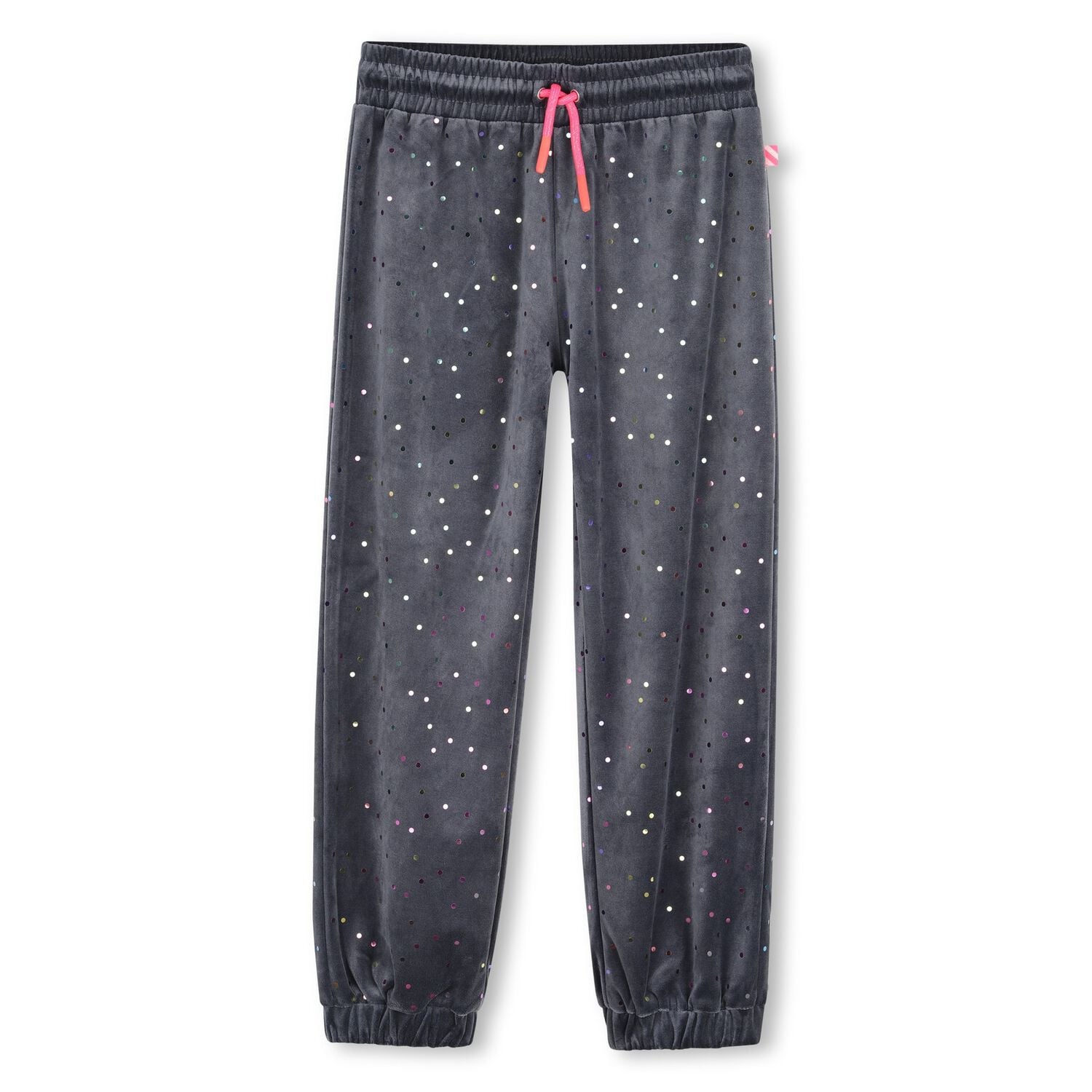 Girls Grey Dot Trousers, 1, hi-res