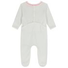 Baby Girls White Strawberry Babygrow, 1, hi-res