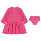 Younger Girls Pink Logo Dress Set, 1, hi-res