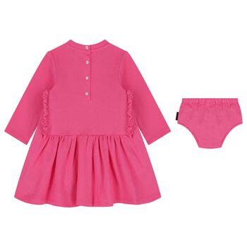 Younger Girls Pink Logo Dress Set
