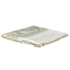 Baby Boys White & Green Carousel Swaddle Carré Blanket, 3, hi-res