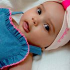 Baby Girls Blue Denim Romper, 1, hi-res