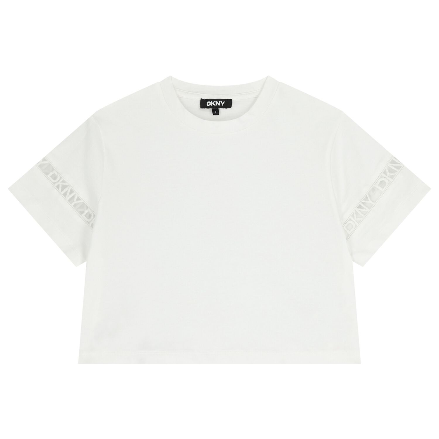 Girls White Logo T-Shirt, 1, hi-res