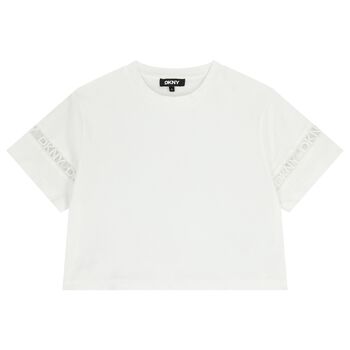 Girls White Logo T-Shirt