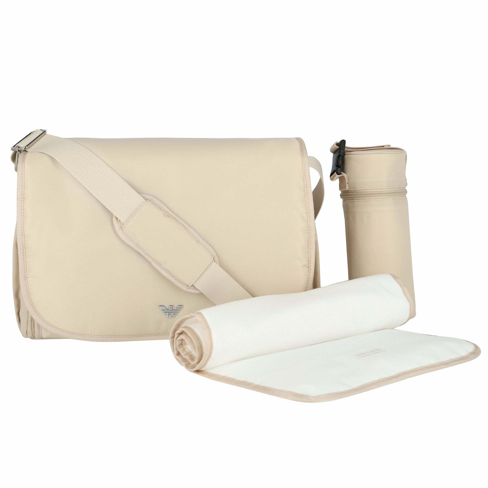 Emporio Armani Beige Logo Baby Changing Bag Junior Couture USA