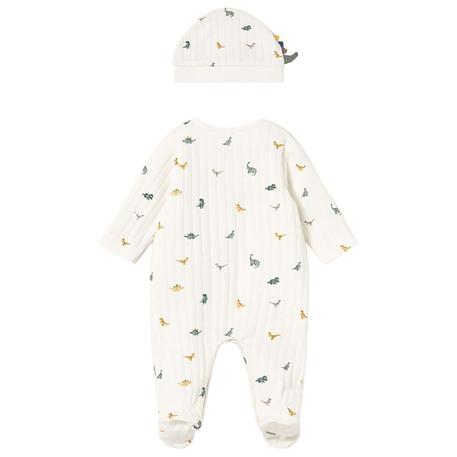 Baby Boys Ivory Dinosaur Babygrow Set, 1, hi-res image number null