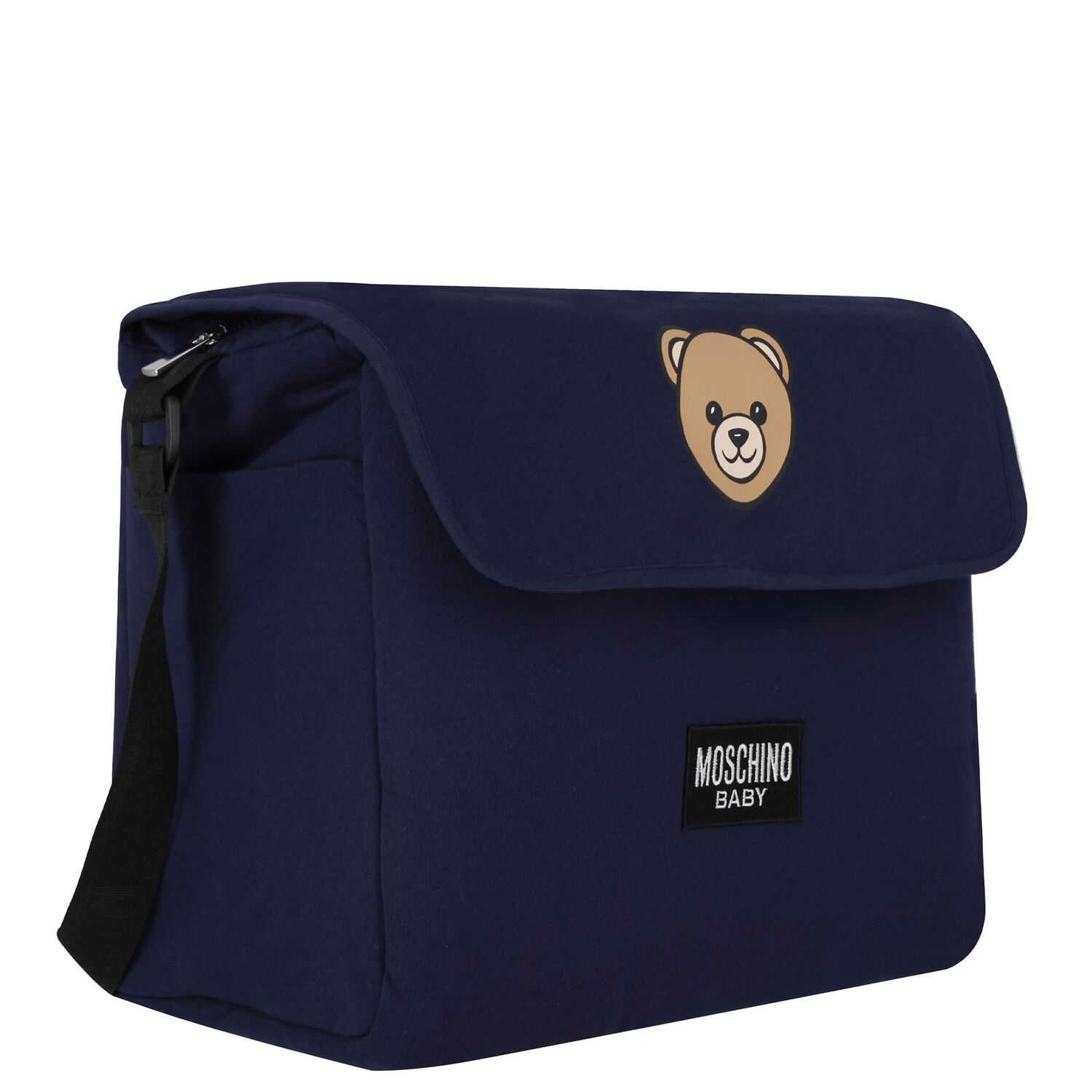 Navy Blue Teddy Bear Baby Changing Bag, 1, hi-res