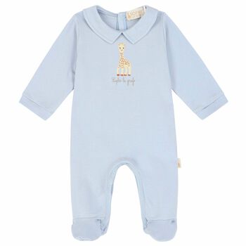 Baby Boys Blue Logo Babygrow