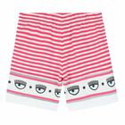 Girls Pink & White Striped Shorts, 1, hi-res
