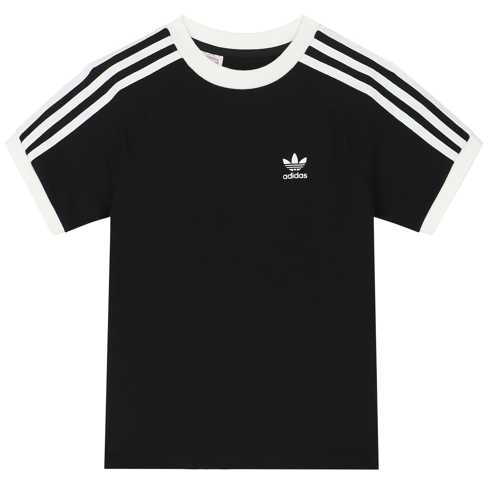 Adidas Kids Black 3 Stripes Logo T Shirt Junior Couture USA