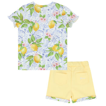 Baby Girls Yellow Lemon Shorts Set