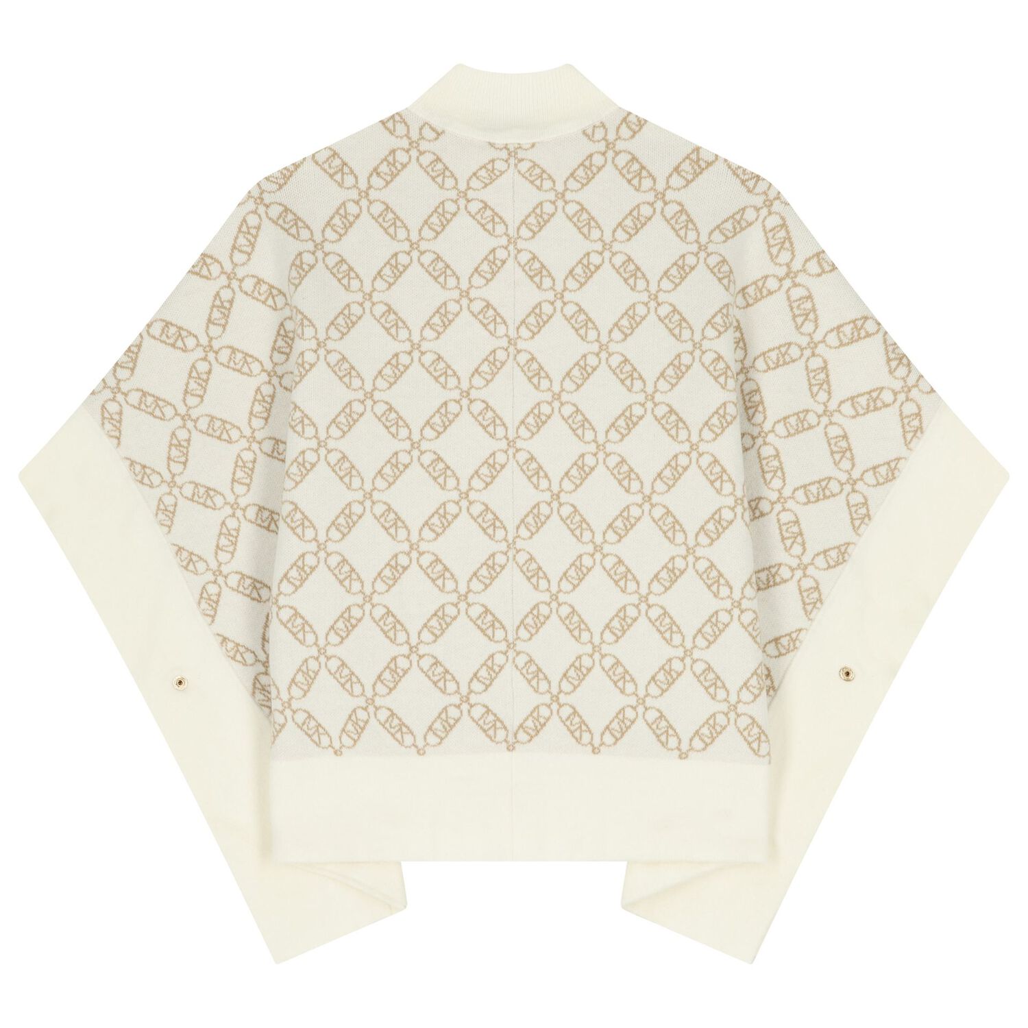 Girls Ivory Knitted Cape, 1, hi-res