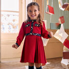 Girls Red & Blue Tartan Twill Dress, 1, hi-res