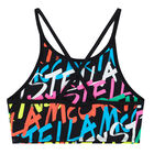 Girls Black Logo Bra Top, 1, hi-res