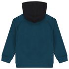 Boys Black & Blue Logo Hooded Top, 1, hi-res