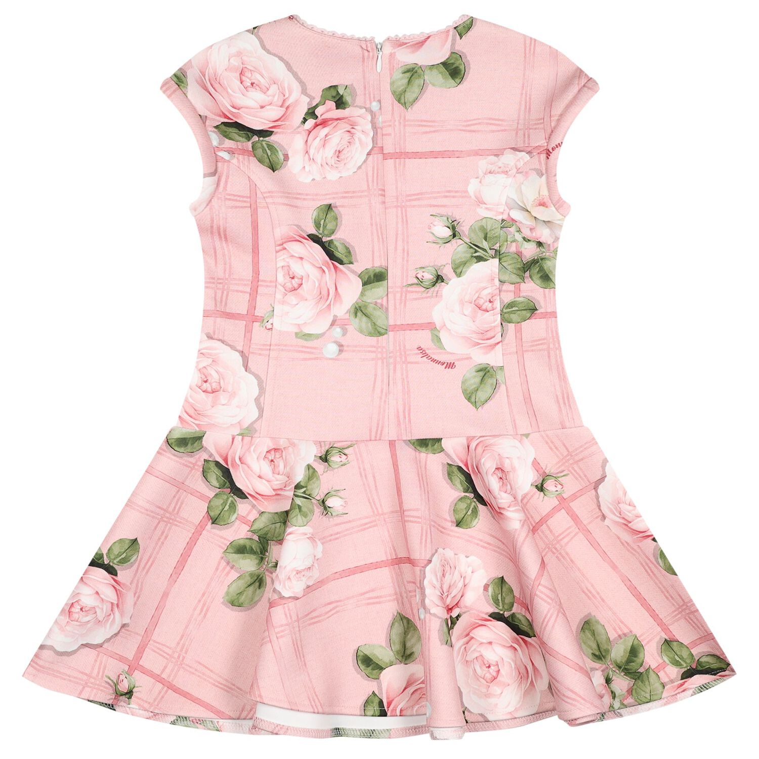 Girls Pink Rose Dress, 1, hi-res