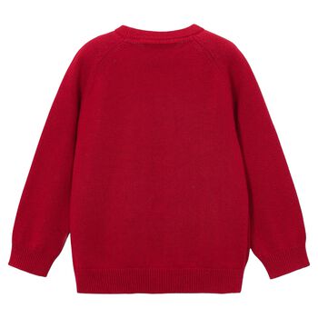 Boys Red Knitted Jumper