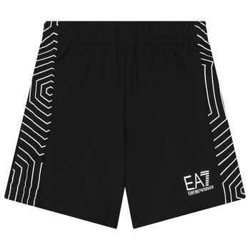 Boys Black Logo Shorts