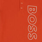 تيشيرت بولو أولاد بالشعار باللون البرتقالى, 1, hi-res